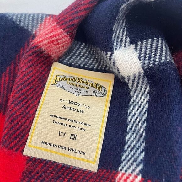 Faribo Woolen Mill Company Acrylic Plaid Wool Fringe Blanket Throw - Picture 8 of 16